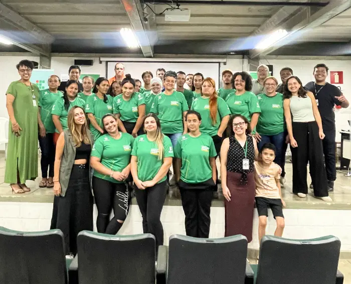 Imagem de estudantes do Programa Autonomia e Renda Petrobras em aula Inaugural no IFMG Santa Luzia.
