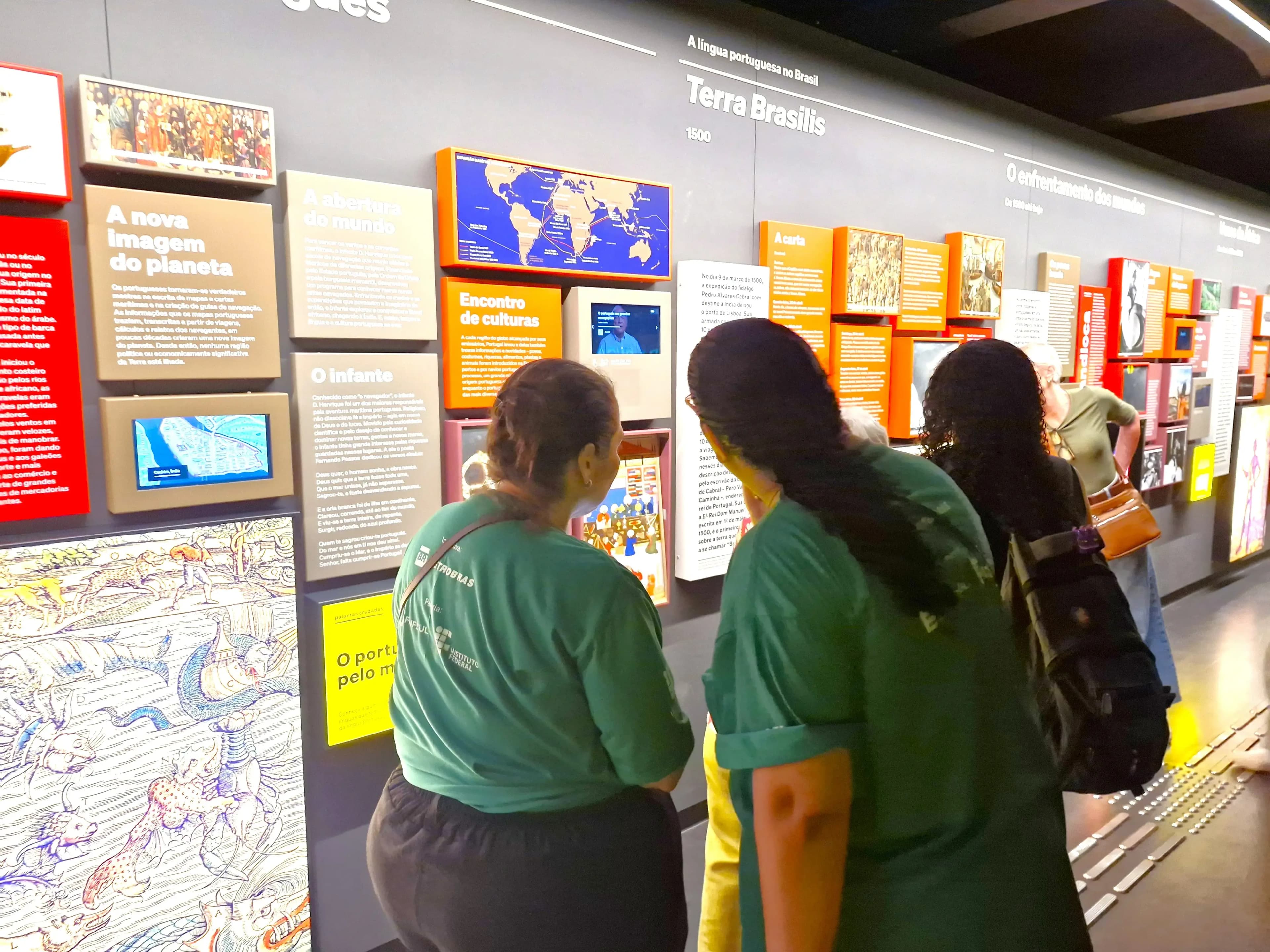 Imagem de estudantes do IFSP em visita a museu pelo Programa Autonomia e Renda Petrobras.